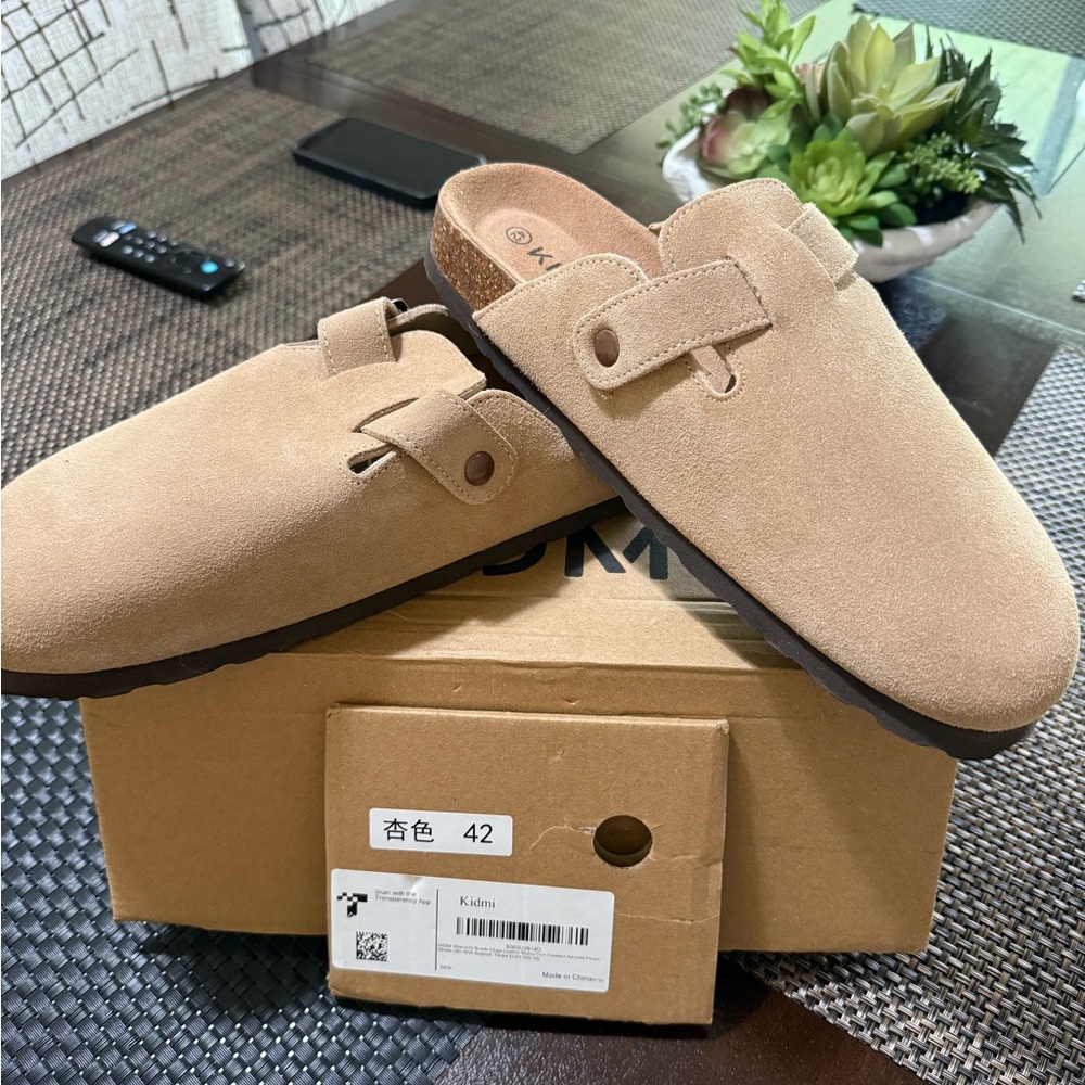 Tan Men's Slip-On Sandals